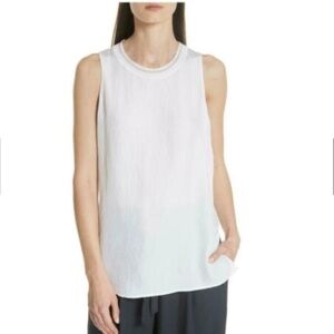 NWT Vince White Sleeveless blouse MSRP $195